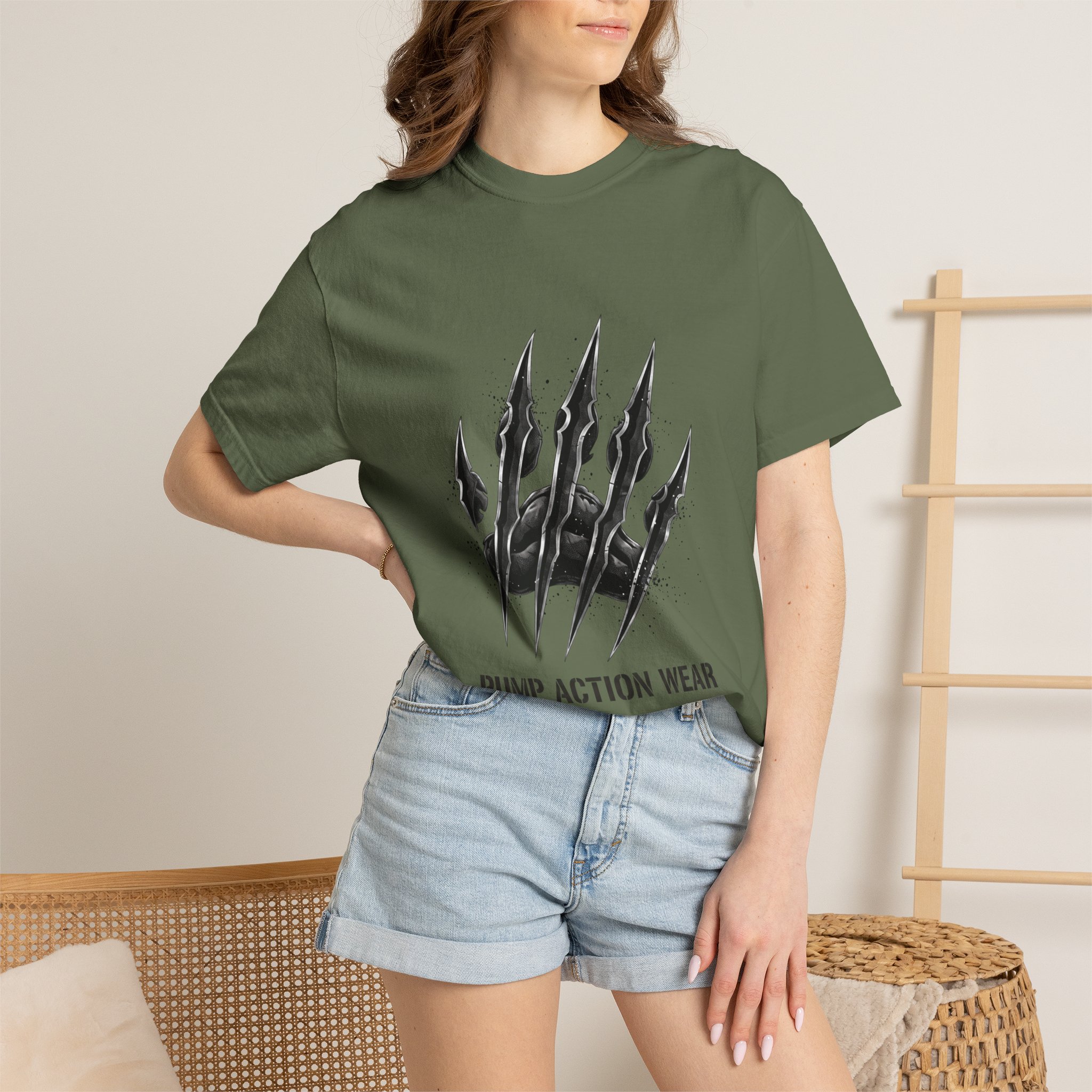 Pump Action Wear Graphic T-Shirt — Tactical Claw Logo Tee - Image 28